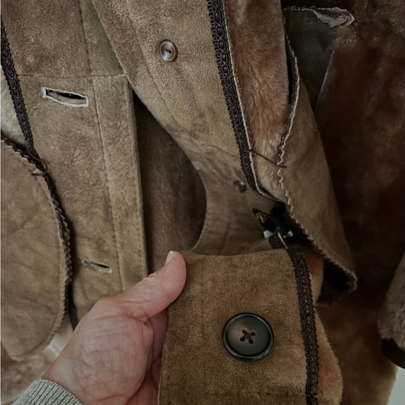 Gorgeous Bark Brown/Toffee/Espresso Sueded Lambskin Shearling Coat - Picture 10 of 14